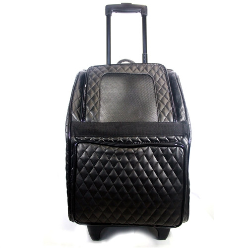 Quilted Luxe Rio Bag on Wheels Dog Carrier by Petote