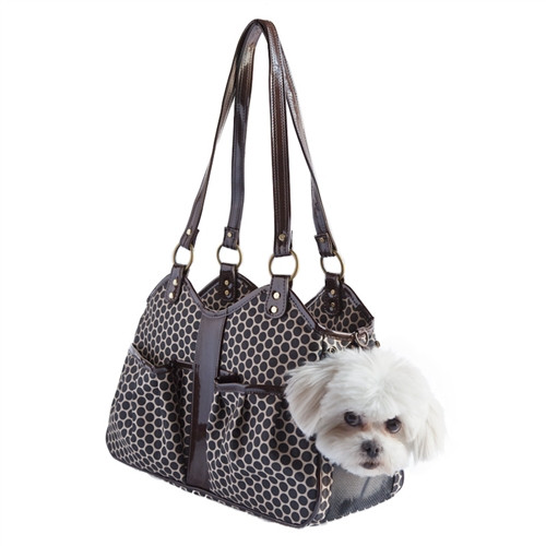 Metro Classic - Espresso Dot Pet Dog Carrier by Petote