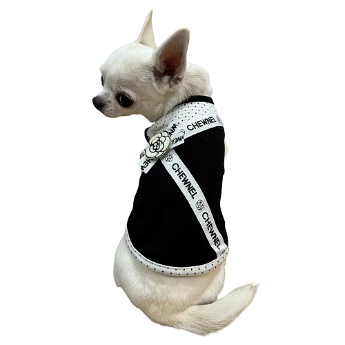 Designer Chewnel Ruban de Chien Black Dog Tank