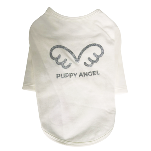 Puppy Angel Signature Dog T-shirts (Regular Fit) - White