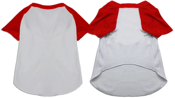 Plain Ragland Dog Shirt - White and Red