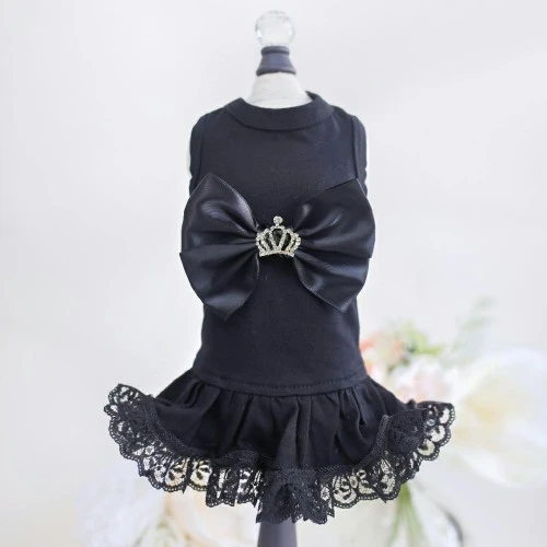 Royal Princess Dog Dress - Black