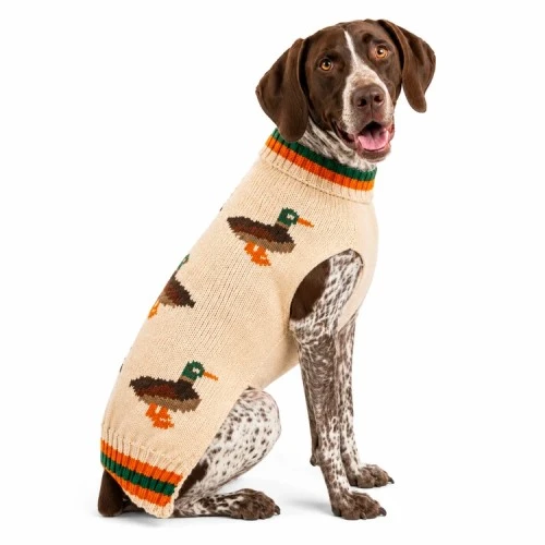 Lucky Duck Wool Dog Sweater