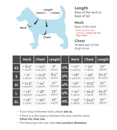 Gooby Size Chart: A Visual Reference of Charts | Chart Master