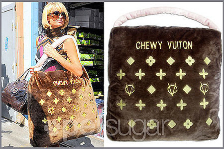 Pink Fluffy Chewy Vuitton Bed