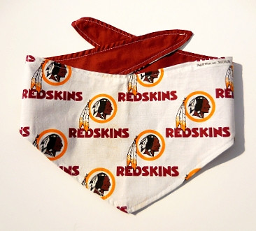 Dog Bandana Over the Collar dog bandana Redskins football Dog collar b