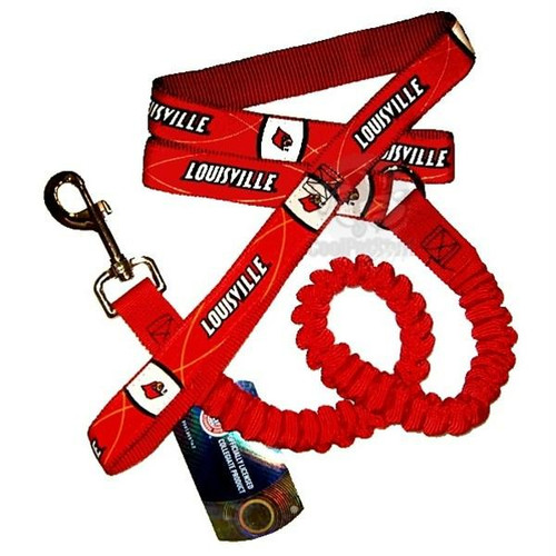 Louisville Cardinals Bungee Ribbon Pet Dog Leash by Hunter