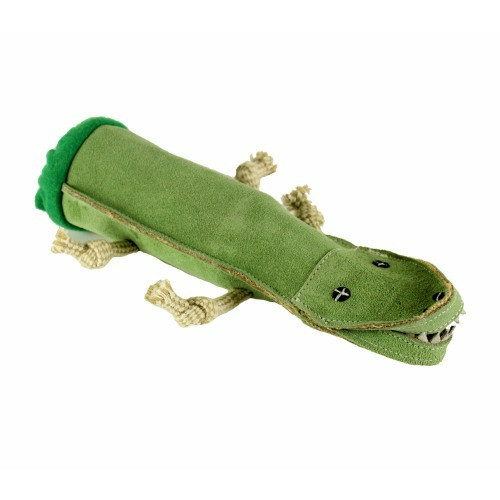 Krinkle Pig Leather Dog Toy