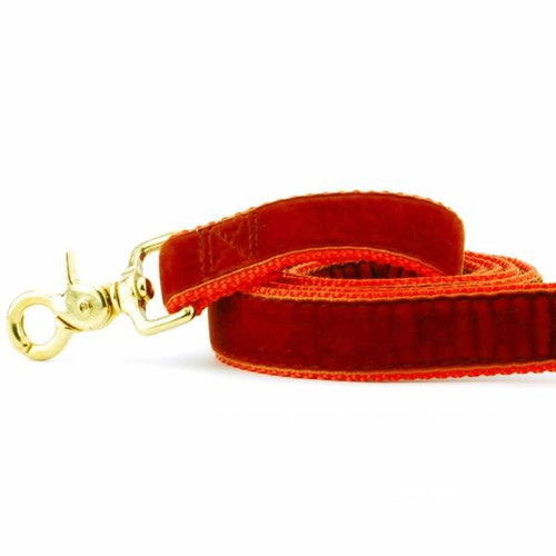 Rust Dog Rope Lead Rust Velvet Dog Lead | PupRwear