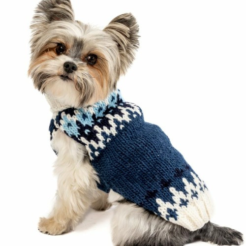 Midnight Ski Bum Wool Dog Sweater | Chilly Dog Sweaters