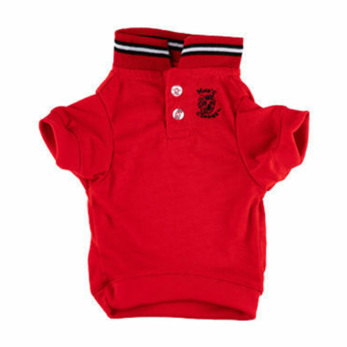 AQUX ポロパン Puppy Logo Guard Polo Red M Dog Polo Shirt Red Shirt For Dog Polo Dog Shirt Hot Pink Tiny And