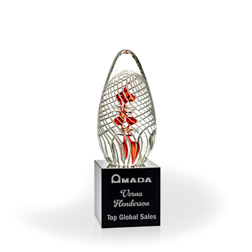 Ada Art Glass Award - Black Cube