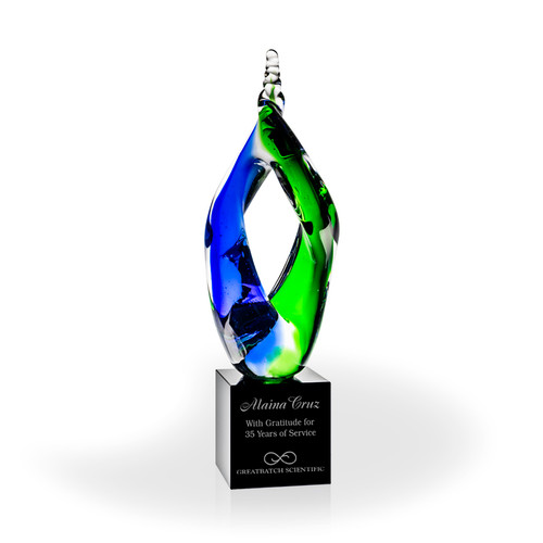 Delphia Art Glass Award - Black Cube