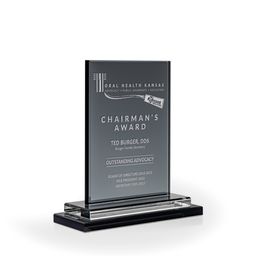 Slate Glass Award, Medium - Engraved