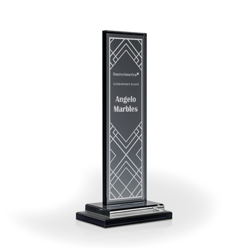 Ebony Smoke Glass Award, X-Large - Engraved