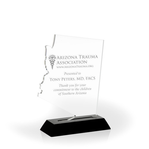 Arizona Award with Black Wood Base - Engraved
