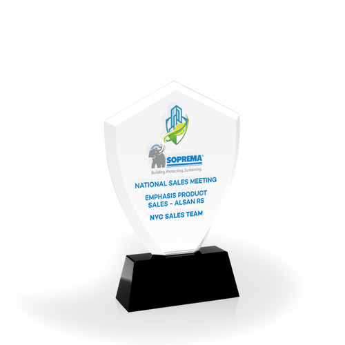 Denver UV Print Crystal Shield Award