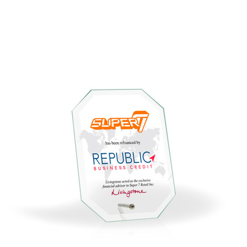 Lucas Beveled Clipped Corner 5x7 Award