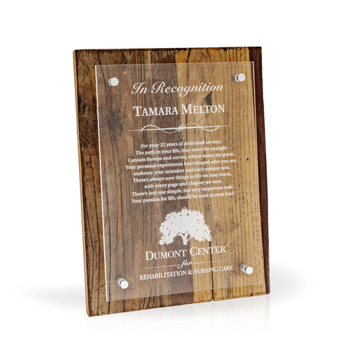 Rustica Reclaimed Wood Award Plaque, 9x12