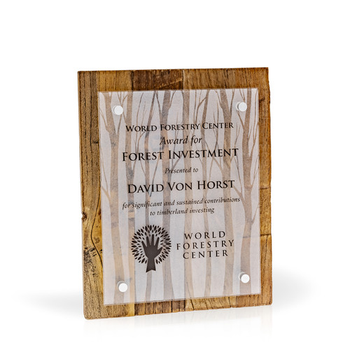 Aspen Rustica Reclaimed Wood Award, 8" x 10"