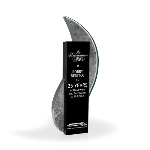 Hestia Flame Acrylic Award - Gray, 12"