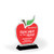 Apple Award with Black Wood Base - UV Printed