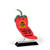 Chili Pepper Award with Black Wood Base - UV Printed