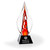 Avondale Art Glass Award - Black Pyramid Base