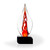 Avondale Art Glass Award - Black Oblong Base