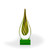 Linden Flame Art Glass Award - Green Base