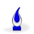 Natoma Flame Art Glass Award - Blue Base