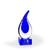 Natoma Flame Art Glass Award - Blue Base