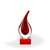 Malden Flame Art Glass Award - Red Base