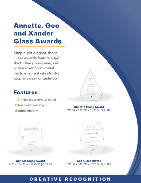 Sales Flier - Annette Crystal Award