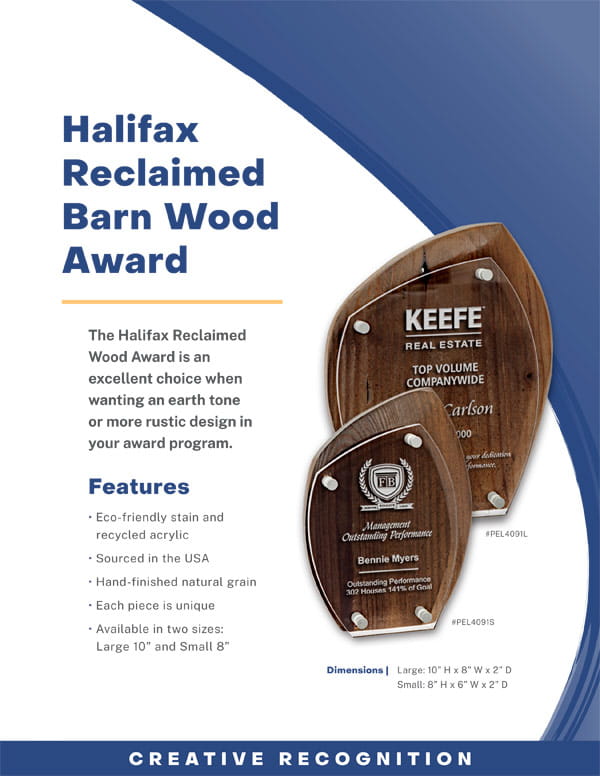 Sales Flier - Halifax Barnwood Award