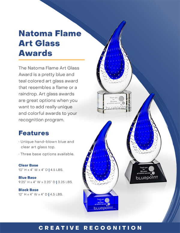 Sales Flier - Natoma Flame Art Glass Awards