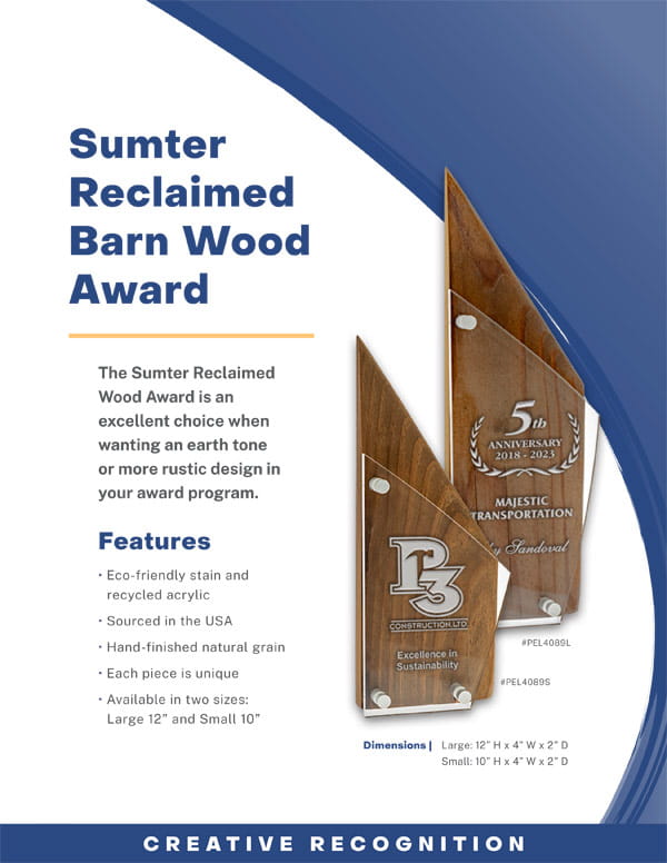 Sales Flier - Sumter Barnwood Award