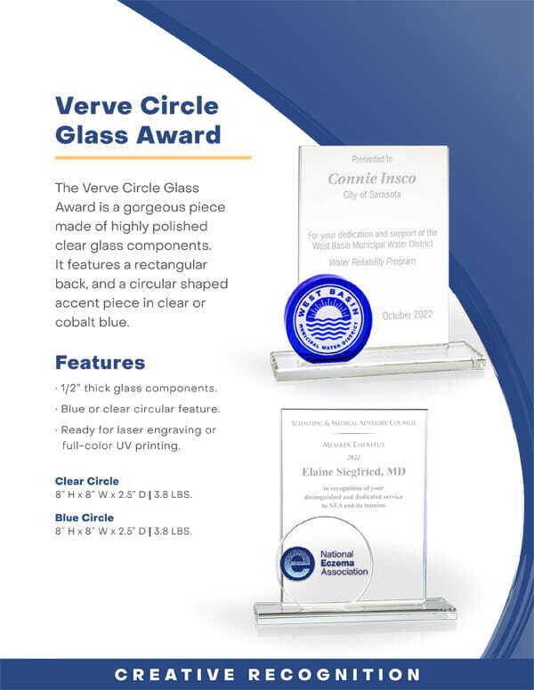 Sales Flier - Verve Circle Glass Award