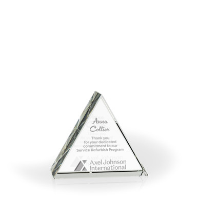 Triangle Paperweight Dexter Crystal Triangle Paperweight Award