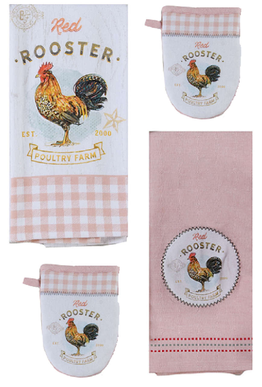 Rooster Tea Towel Set of 2