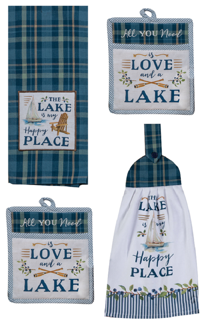 Kay Dee Designs Lake House Embroidered Towels Set - One Each Welcome to Our Lake House & Life Is Better at The Lake