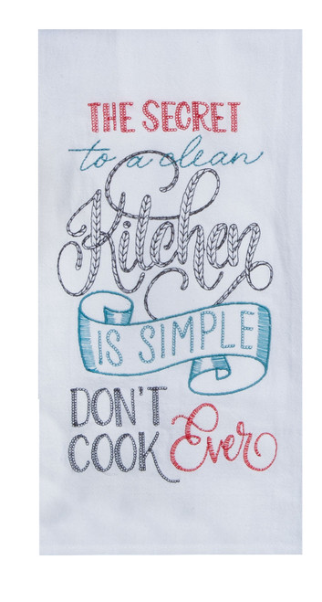 Snarkasms Kitchen Secret Embroidered Flour Sack Towel
