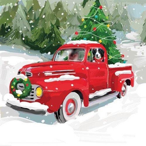 Paperproducts Design Decorative Beverage Paper Napkins Red Pickup Truck Paperproducts Design Decorative Beverage Paper Napkins Red Pickup Truck