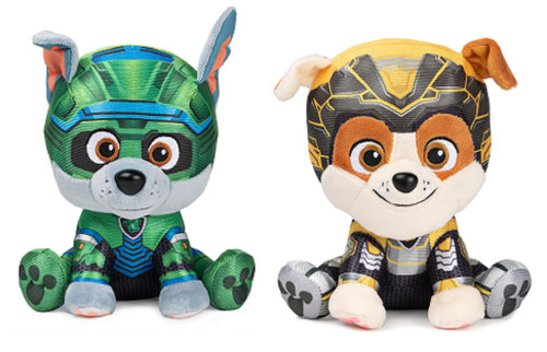 Gund Paw Patrol The Mighty Movie Plush Bundle of 2, 6 Inch Rocky and Rubble