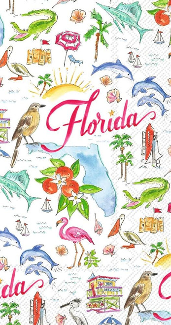 Boston International State IHR 3-Ply Guest Towel Buffet Paper Napkins, Florida