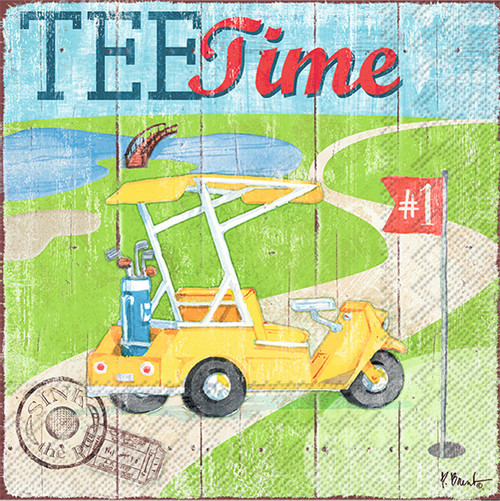 IHR Cocktail Tee Time Napkins Disposable 3-Ply Paper Party Napkin Pack, 5" x 5"