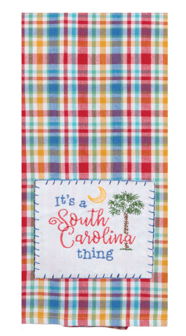 Kay Dee South Carolina APQ Plaid Tea Towel, 18 x 28, Various