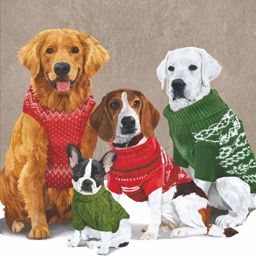 Paperproducts Design Winter Sweater Dogs Paper Beverage Napkins, 20 Count Paperproducts Design Winter Sweater Dogs Paper Beverage Napkins, 20 Count