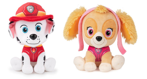 Paw Patrol Plush Bundle of 2, 6 inch Marshall and Skye