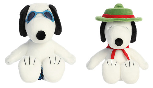 Aurora Peanuts Plush Bundle, Surfer Snoopy and Beagle Scout Snoopy